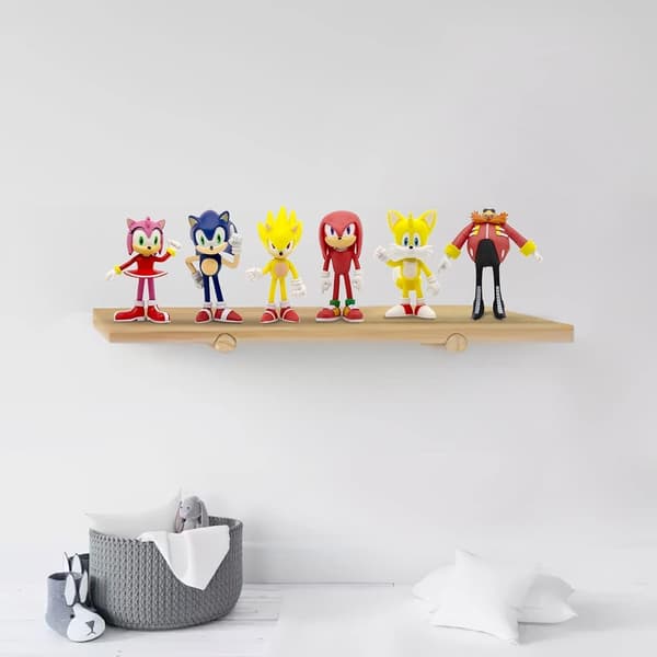 Sonic Actionfigur, 8 cm høy, Sonic Sonic Actionfigur Samleobjekter (6-pakning)-FA-