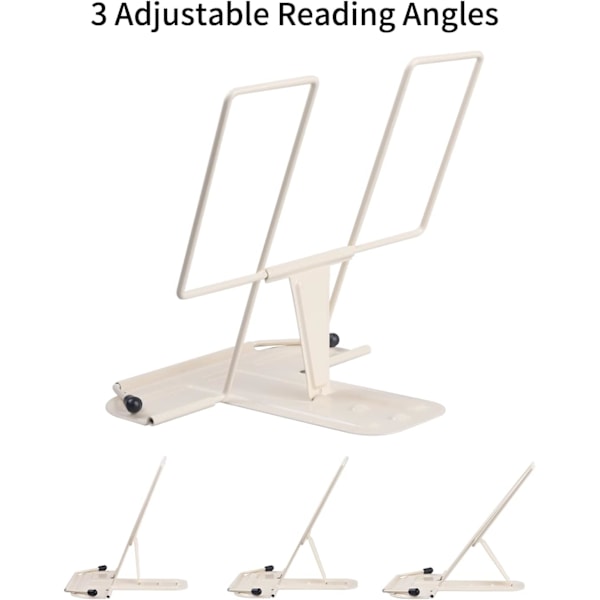 Bogstativ til læsning, bogstøtte kogebogsstativ (beige)
