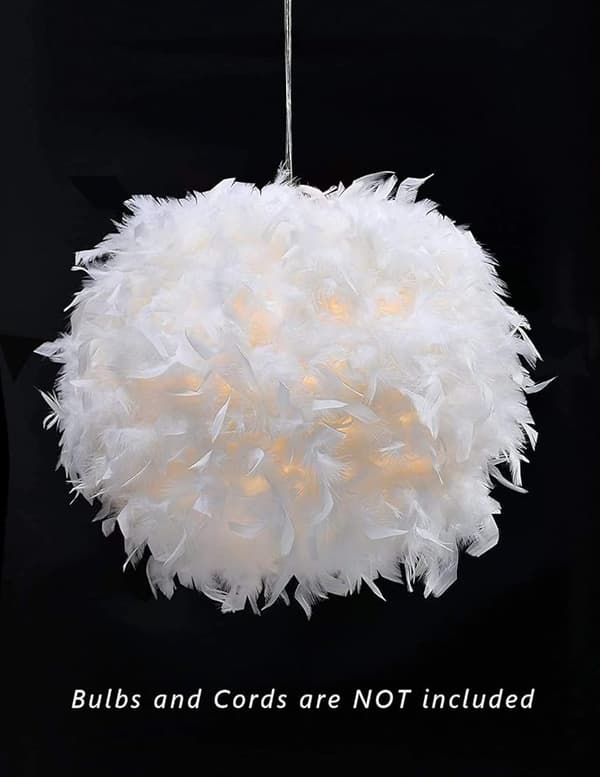 Höhenmutter-Deckenleuchtenschirm. Flauschige Lampe E27-FA-