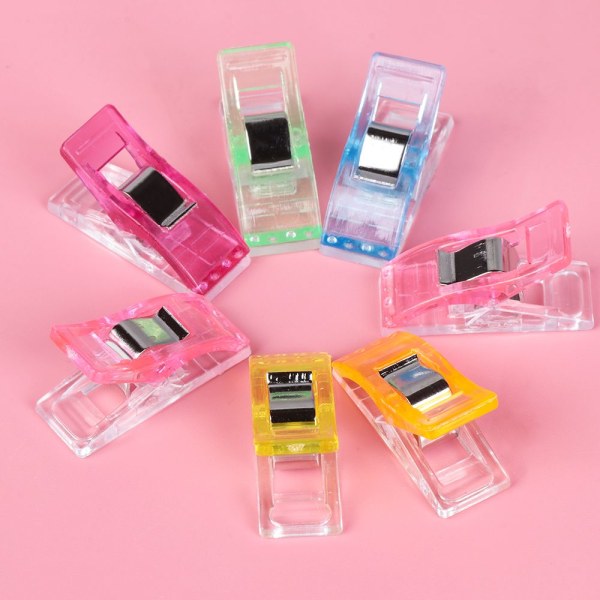Syklips - Tøjclips - Bindende clips - Lappeklud 100PCS