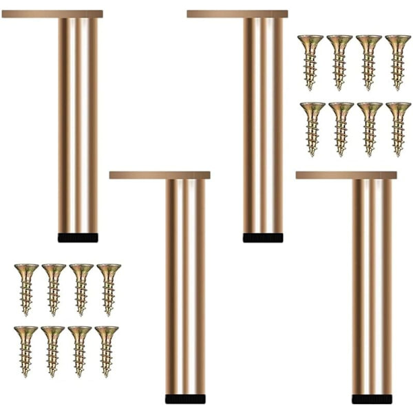 4 stycken justerbara möbelben 25 cm modern sofffot guld säng