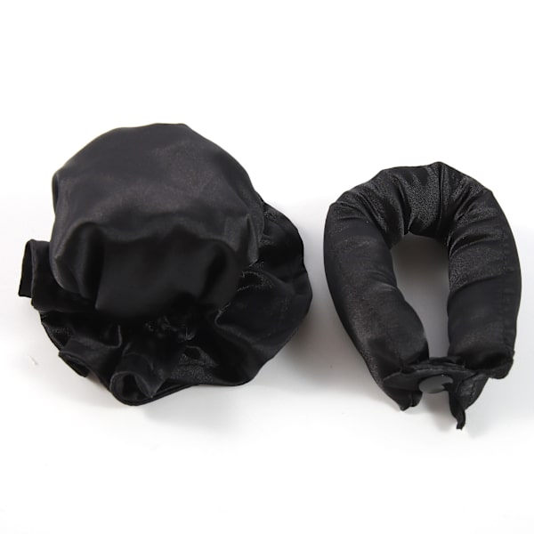 2 stk. Heatless Curling Set Hårruller til Heatless Curls Heatless black