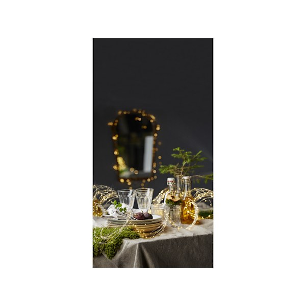 Ljusslinga Dew Drop med 80 Varmvita LED med TIMER