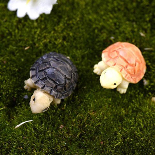 10 st Craft Ornament Söt Simulering Plast Turtle Bonsai Craft Ornament För Trädgård