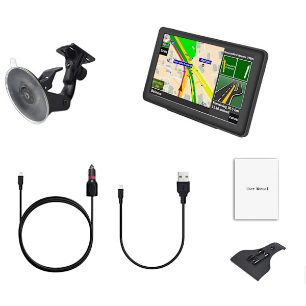 GPS-navigation för bil lastbil 2023 kartor fordons-GPS-navigation 7 tums pekskärm röststyrd bil-GPS för lastbil hastighetsvarning, Australien