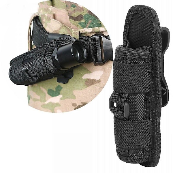 Ficklampa Väska Holster Bärväska Hållbar Hållare 360 Grader Rotation Bärbar För Utomhus