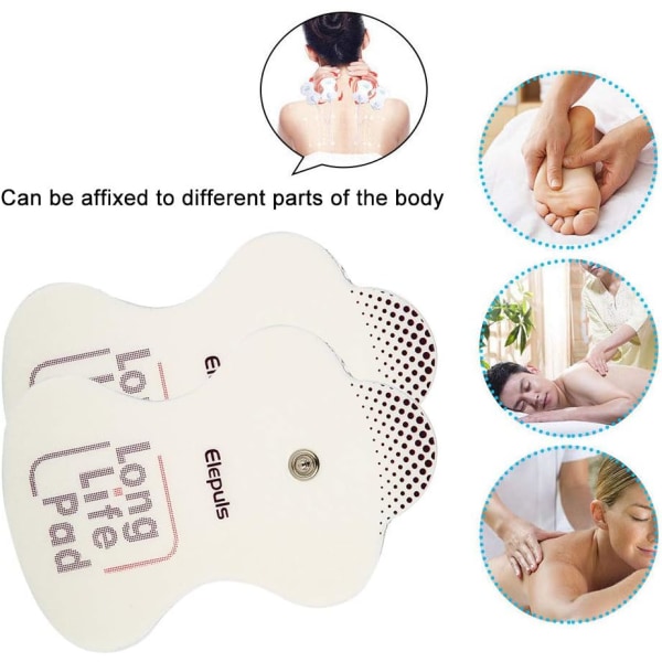 10x elektrode udskiftning Omron Massager Long Life Pad 10 st