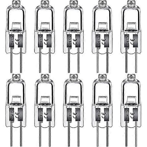 10-pack G4 halogenlampor 20W 12V, varmvitt ljus för hembelysning-FA-