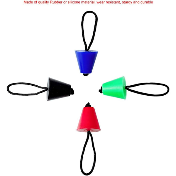 4 stk. kajak scupper prop, universel silikone scupper prop dræn