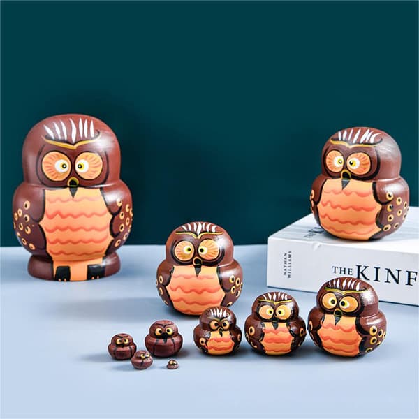 Rysk trädocka matryoshka DIY dockset för barn 10 lager (Stil 2)-XF5-