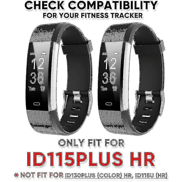 Veryfitpro Id115plus Hr ersättningsband för Veryfit Pro Id115plus Hr Fitness Tracker Smart Watch