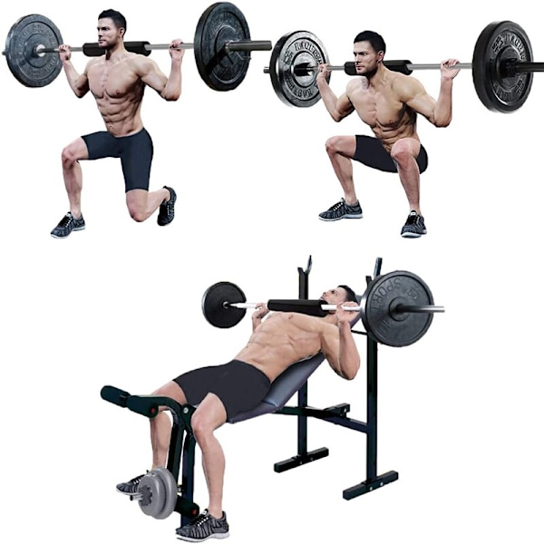 Fitness Skivstångsdyna Squat Tyngdlyftande Nacke Axelskydd Black