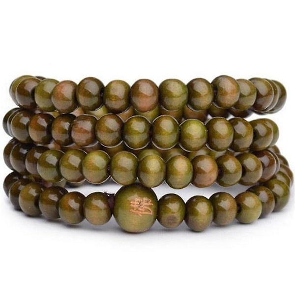 Naturlig Sandeltre Buddhistisk Buddha Tre Perle Armbånd / Armbånd B