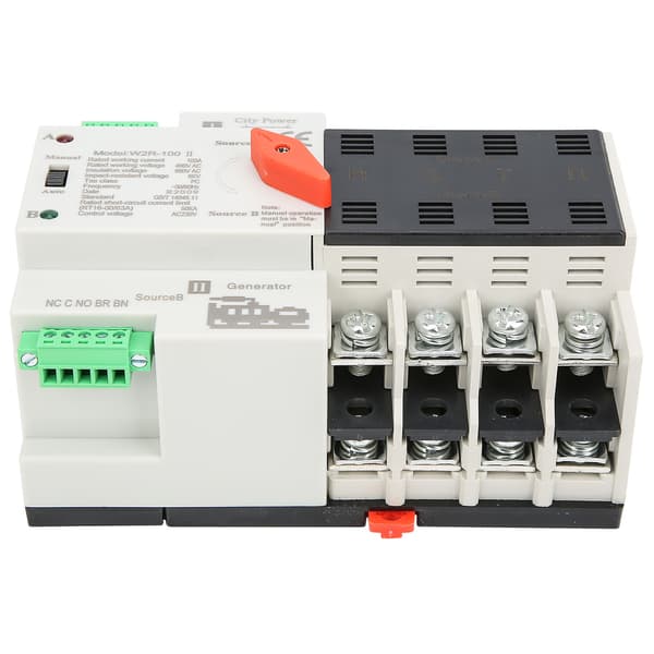 W2R-100 Dobbelt Strømforsyning Automatisk Skifter 4P 100A Strømafbryder-FA-