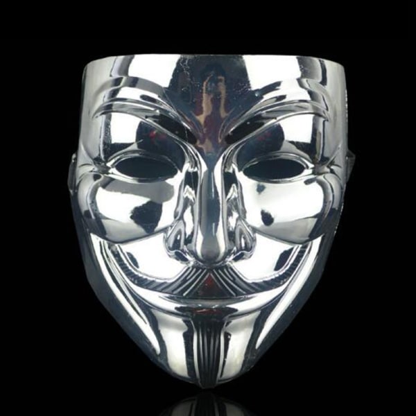 V for Vendetta Halloween-festmasker Silver