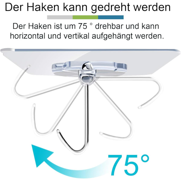 14 stk. transparente kroker Selvklebende kroker Multi--FA6-
