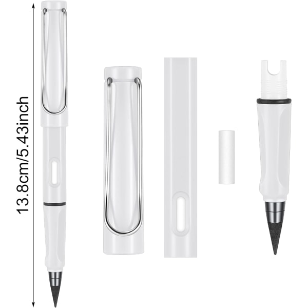 6 stk. blækfri blyanter, bærbare, evige blyanter