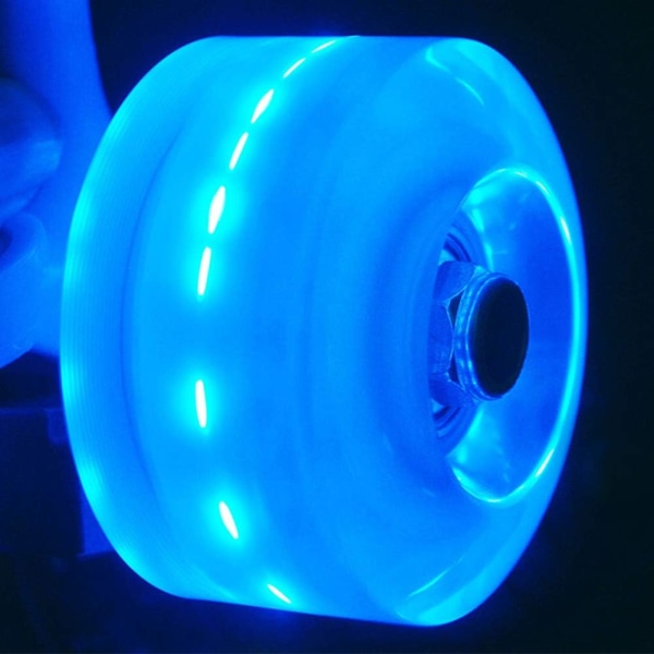 4 Light Up Replacement Wheels for Dual Roller Skateboard, LED