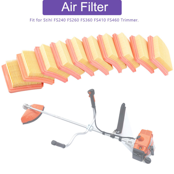10 x Luftfiltre til Stihl FS410 FS460 FS240 FS260 FS360 Trimmer