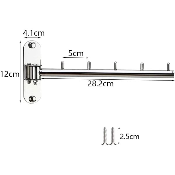 Seinään kiinnitettävä vaateripustin 1 kpl Taita seinälle vaateripustin Seinä