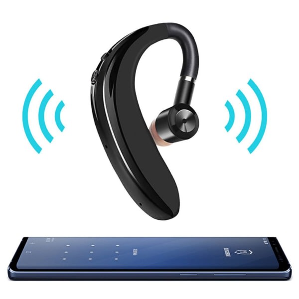 S109 Trådlös Bluetooth Single Earhook Business Long Standby Driver-hörlurar Svart svart