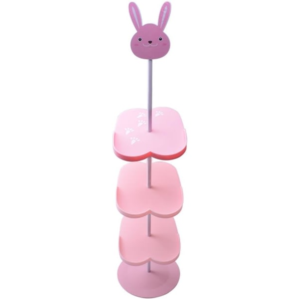 Vertikal skohylla Skoställ för barn 3-vånings söt kanin