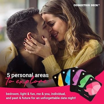 Connection Deck Spelpaket - CouplesQuestions och Couples Game Deck: Roliga kortspel för par (2 lekar: Frågor + Spel)-FA-