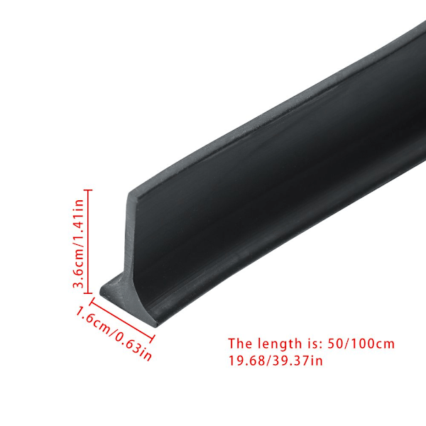 Vattenpropp Vattenhållarlist SVART 200CM Svart Black 100cm