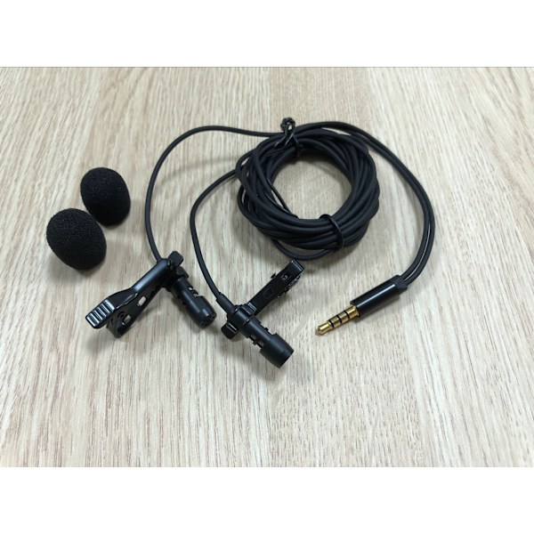 6M Lavalier-mikrofon med vindhætte, Lavalier Lapel-mikrofon