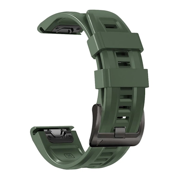 22mm 26mm Silikonarmband för Garmin Fenix ​​7X 7 Pro Solar/6X 6 Sapphire 5 5X Plus 3 3HR/Epix QuickFit Klockarmband 1:1 Officiell Band style3 Armégrön