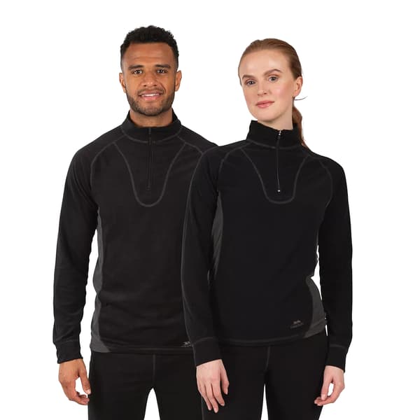 Trespass Unisex Thriller Termooverdel og Underdel Sæt L Sort Black-FA- Black L
