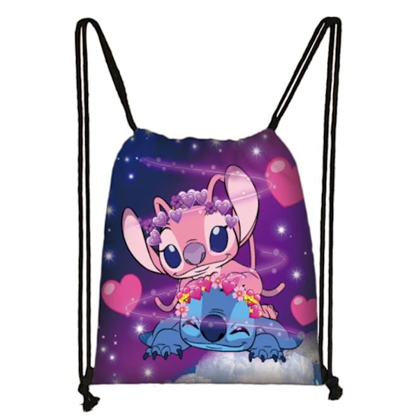 Lilo ja Stitch Lapset Pojat Tytöt Koulu PE Uinti Urheilu Vetoketju Laukku Reppu #1 32x38cm #1 32x38cm