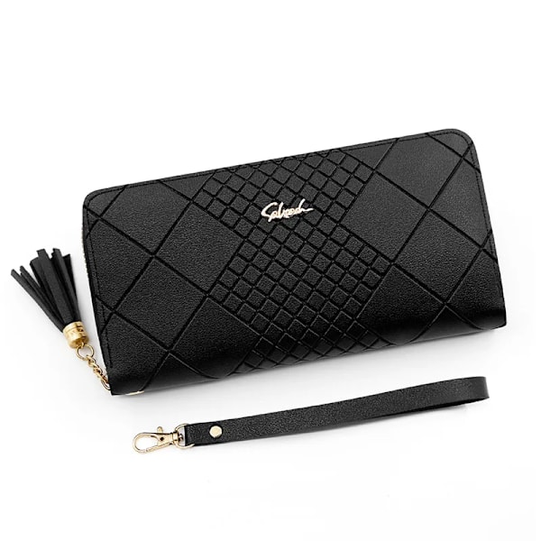 Vetoketjullinen Raha Kolikkopussi Naisten Korttikotelo Pitkä PU Nahka Clutch Lompakko Suuri Kapasiteetti Naisten Ranneke Puhelin Käsilaukut Raha Tasku Red