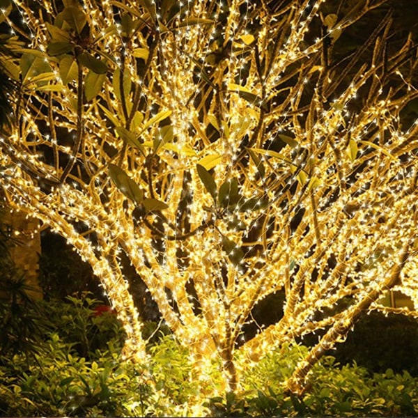 20m 200 LED-strenge 8 tilstande vandtætte USB-fe-lys varm hvid