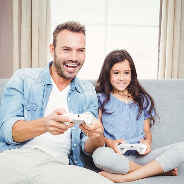 Wii U -ohjain, ladattava Bluetooth-kaksoisanalogiohjain White