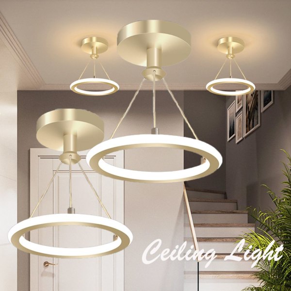 Moderne pendellampe i gullstål LED-taklamper