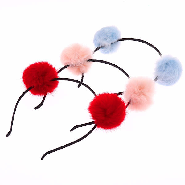 Pelshodebånd, Pom Pom Ball Cat Ear Hodebånd for Halloween