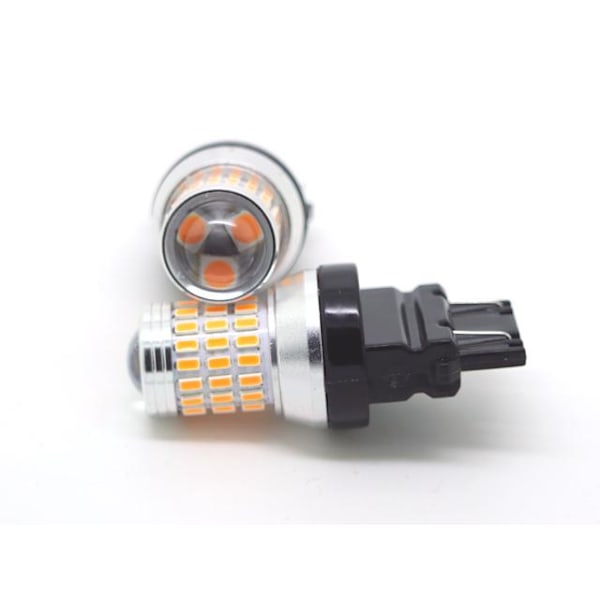 3157 gule blinklys LED-lamper 12v py27/7w p27/7w amber silver 18