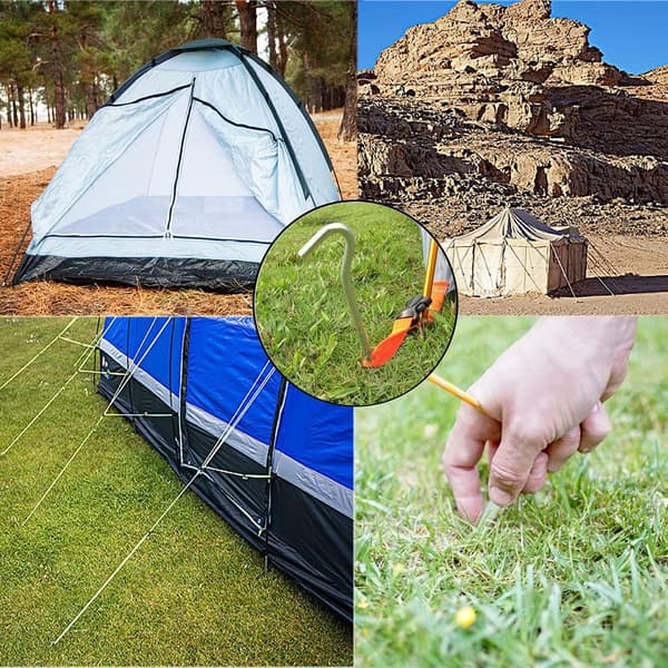 Campingplugger, Teltplugger, Teltplugger, 14 stk Teltplugger, Aluminium Teltplugger for Utendørs Camping Hagearbeid 18cm-FA-