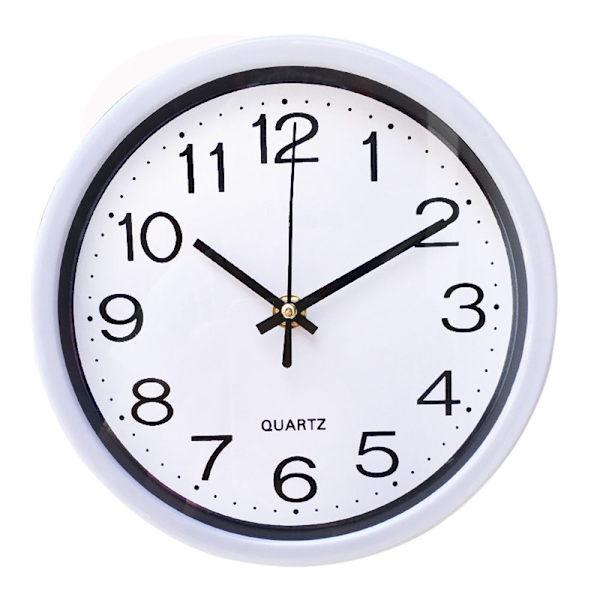 Rund vægur 8 tommer 20 cm HVID white