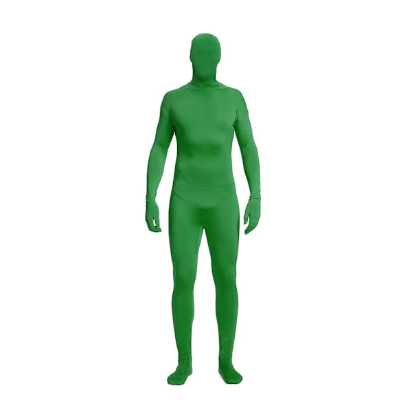 Festkostume Usynlig Morph Suit Voksen Herre Dame Fuld Grøn Grøn Green 160CM