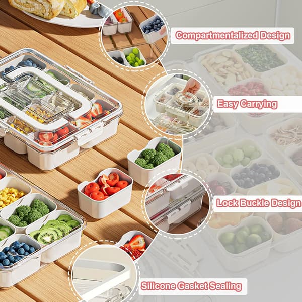 Snackboksbeholder, Snackboks Charcuterie for bærbare snackfat – klar organisator – FA-