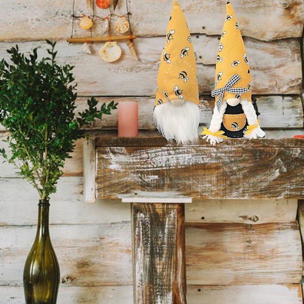 Bumble Bee Randig Tomte Skandinavisk Tomte Nisse Svensk Honungsbi Elf Hem