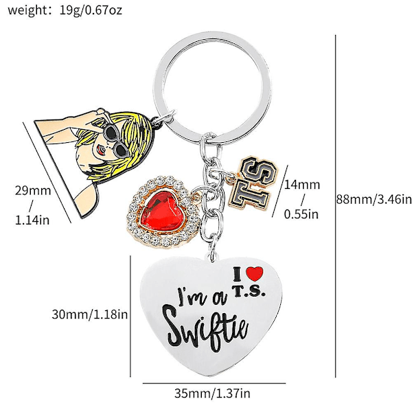 Taylor Swift Nyckelring Merchandise Jag Är En Swiftie Jag Älskar T.S Nyckelring Gåvor Till Fans Kvinnor Flickor [LGL] A