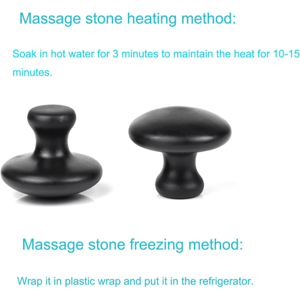 2 st svampformade massagestenar varmare naturlig lava basalt