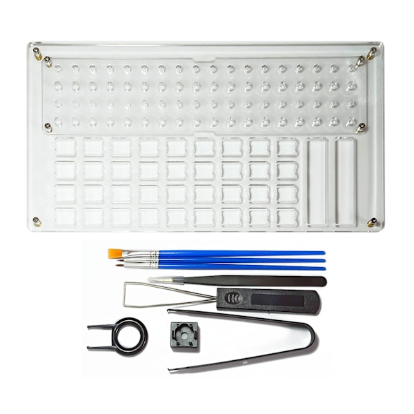 Bryter smörjningsstation 36 med bryterknappar dragare kit bryteröppnare för mekaniskt tangentbordssmörjning med 8st set