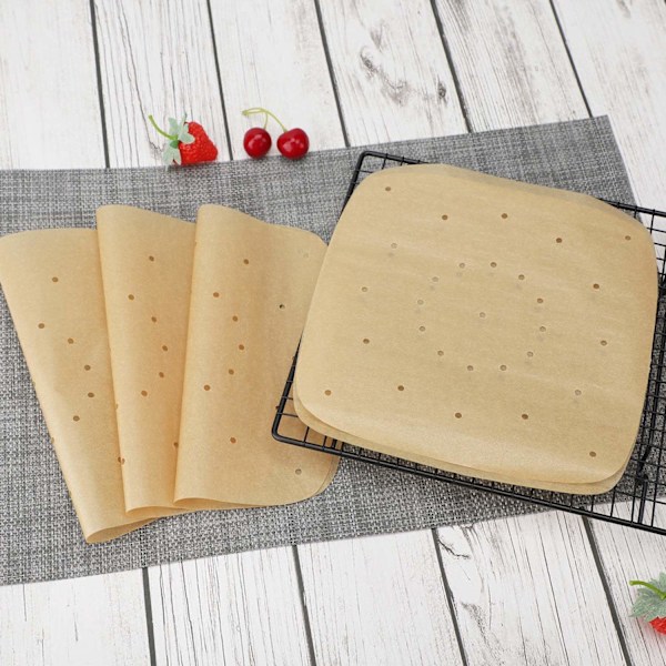 100 stk. Bagepapir til Airfryer brown 164