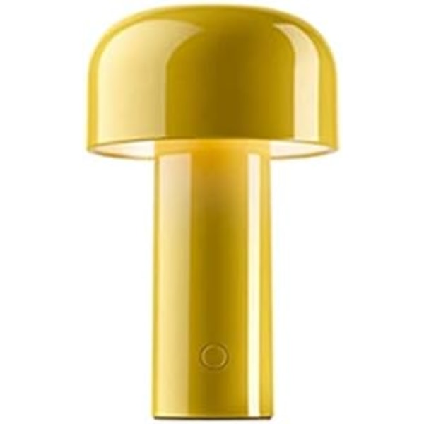 1. Sopplampa for Touch Dimming Bordslampe for Living USB Oppladbar Led Nattlampe Moderne trådløs rom/bar/soverom/sengbord/studie/hjem/kontor Yellow