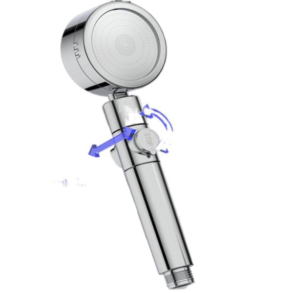 Dusjhode Justerbart Tre-trinns Superladet Håndfilter Ett-klikks Vannstopp C- 191HLT spray