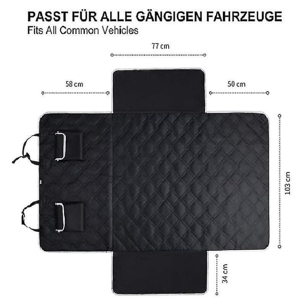 Kraftig 185x103 cm hundebagagerumsforing med universel sidebeskyttelse-FA-